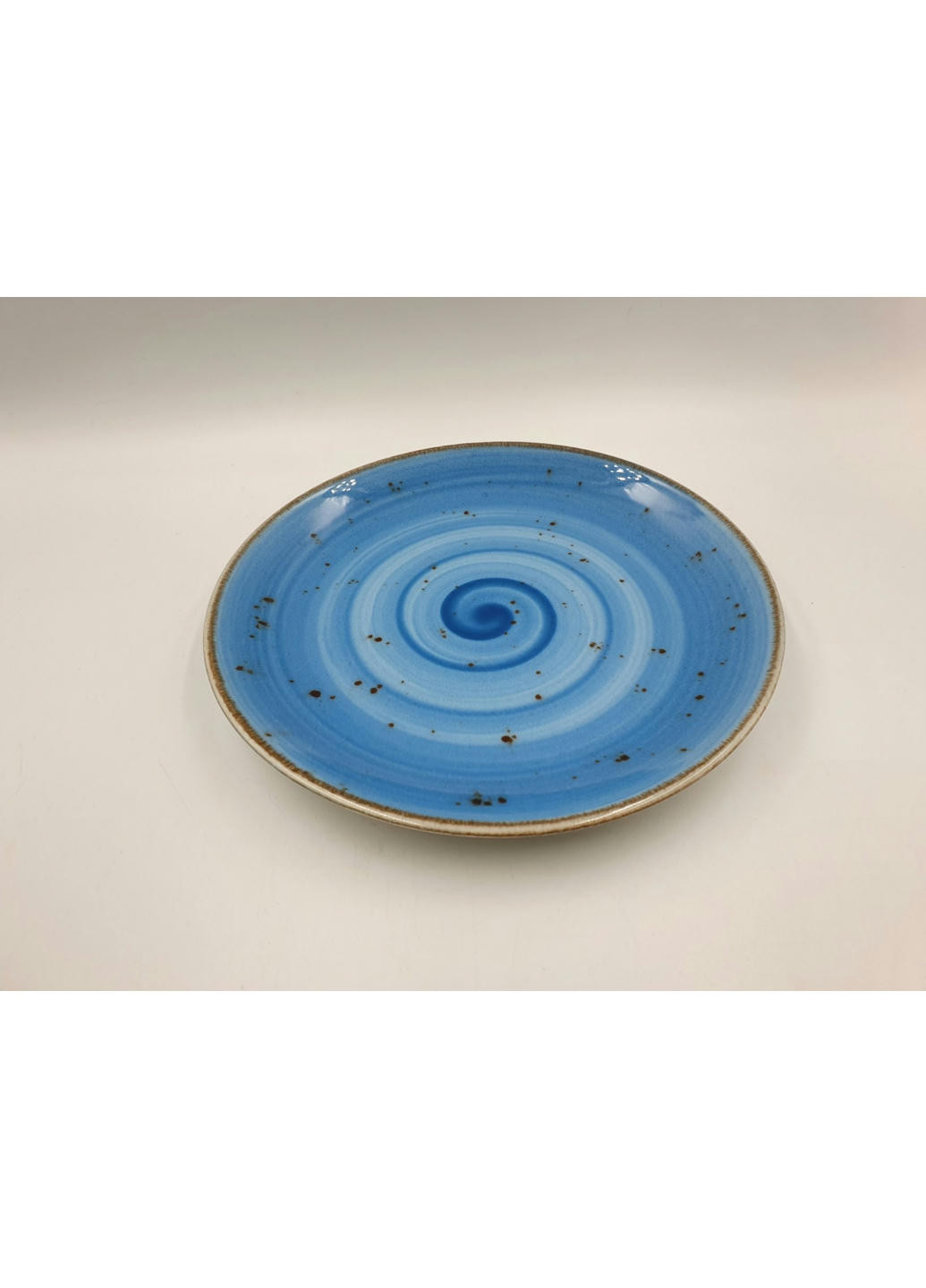 Тарелка десертная TULU spiral-blue-20 20 см голубая No Brand (258259316)