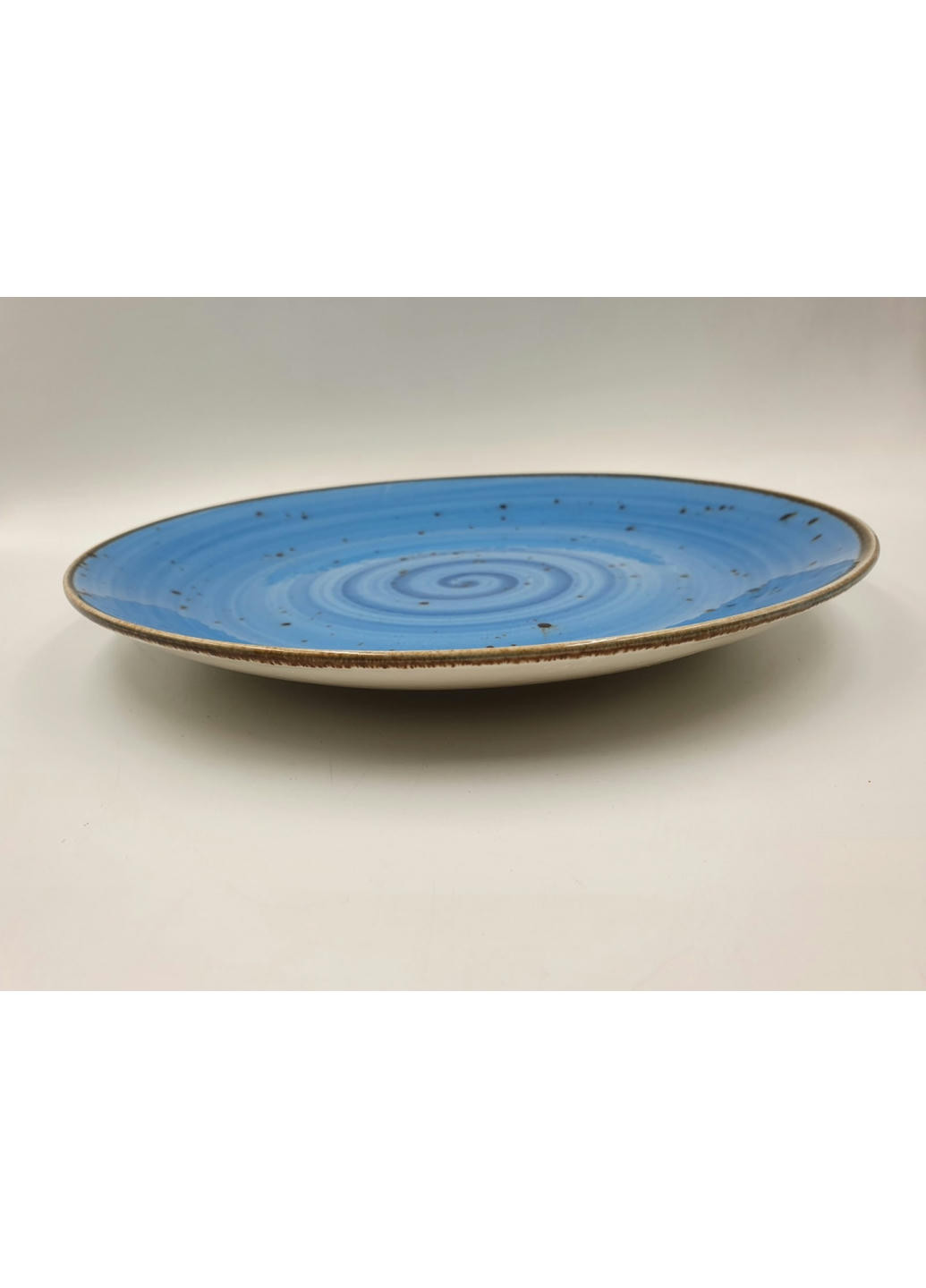 Тарелка подставная TULU spiral-blue-26 26 см голубая No Brand (258259313)