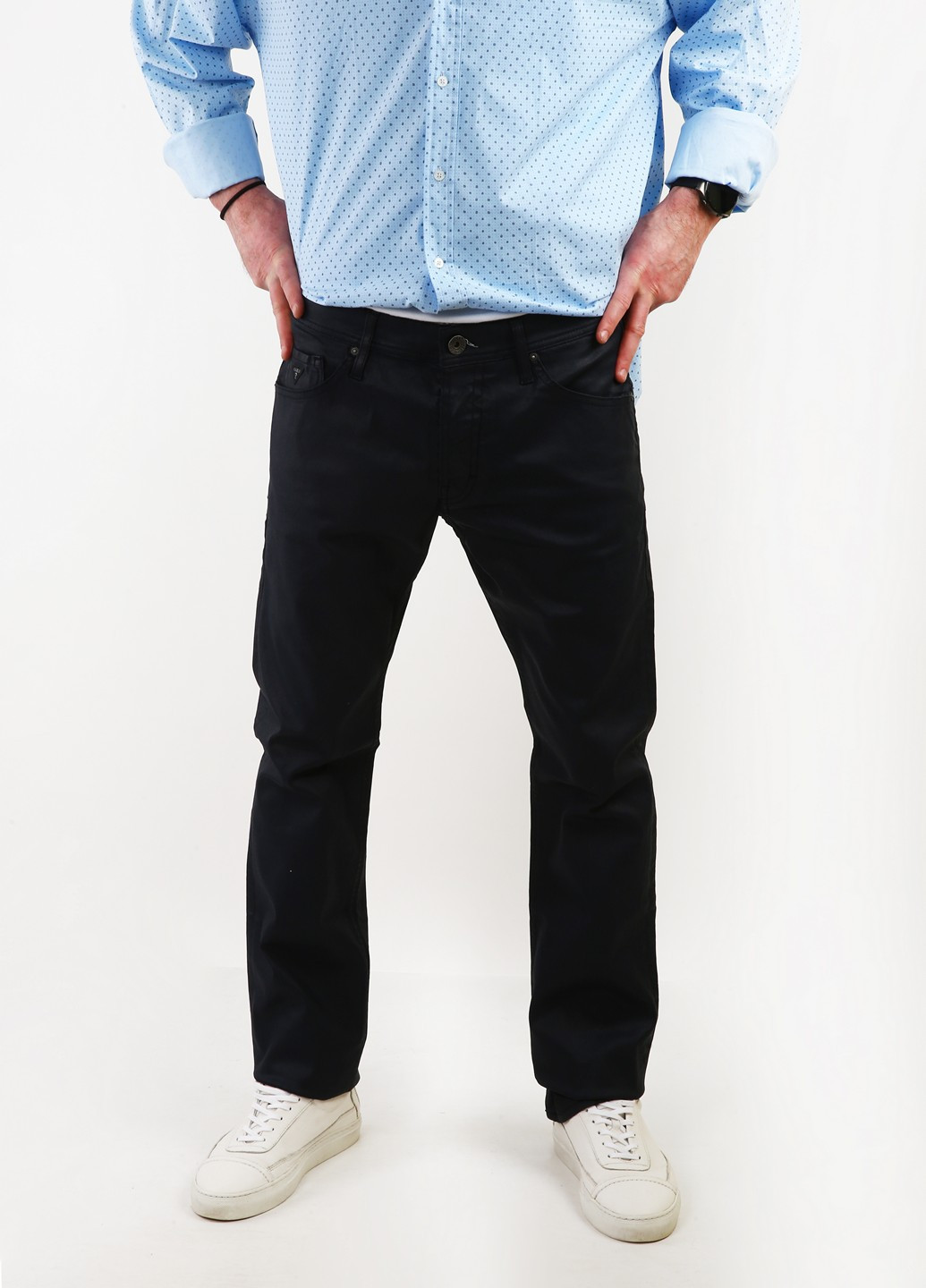Темно-синие кэжуал демисезонные брюки Guess