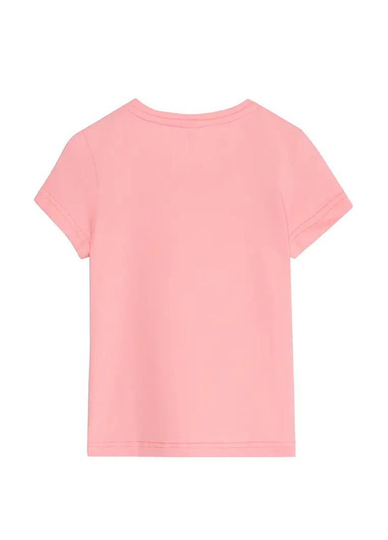Персикова літня футболка для дівчинки Роза