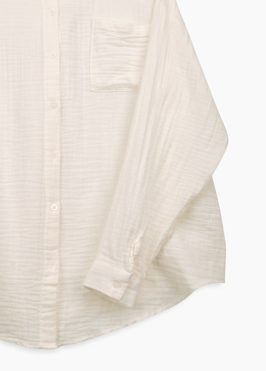 Белая повседневный рубашка однотонная Park Karon