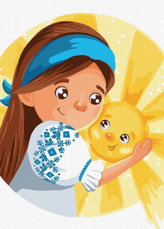 Картина по номерам. Солнышко ©Екатерина Валерьева. 30х30. KHO2404. Идейка (258289357)