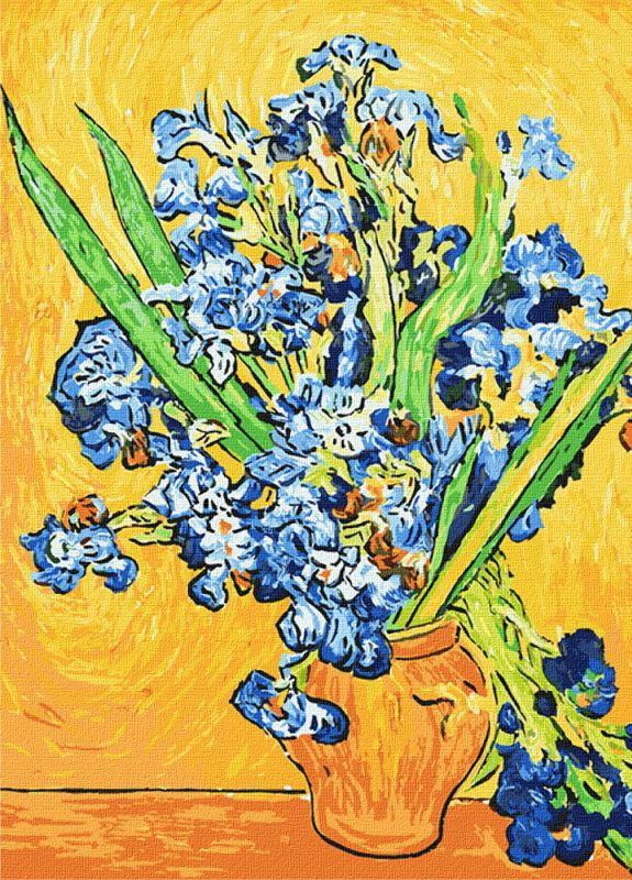 Картина за номерами. Іриси у вазі. Ван Гог. 40х50. KHO2013. Ідейка Идейка (258289299)