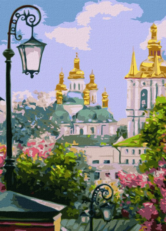 Картина по номерам. Киев златоверхий весной ©Kateryna Lisova. 40х50. KHO3629. Идейка (258288882)
