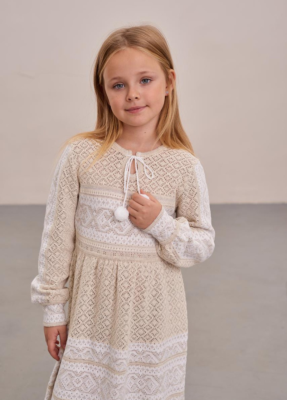 В'язана сукня вишивнака для дівчинки "Сяйво" MEREZHKA (258287624)