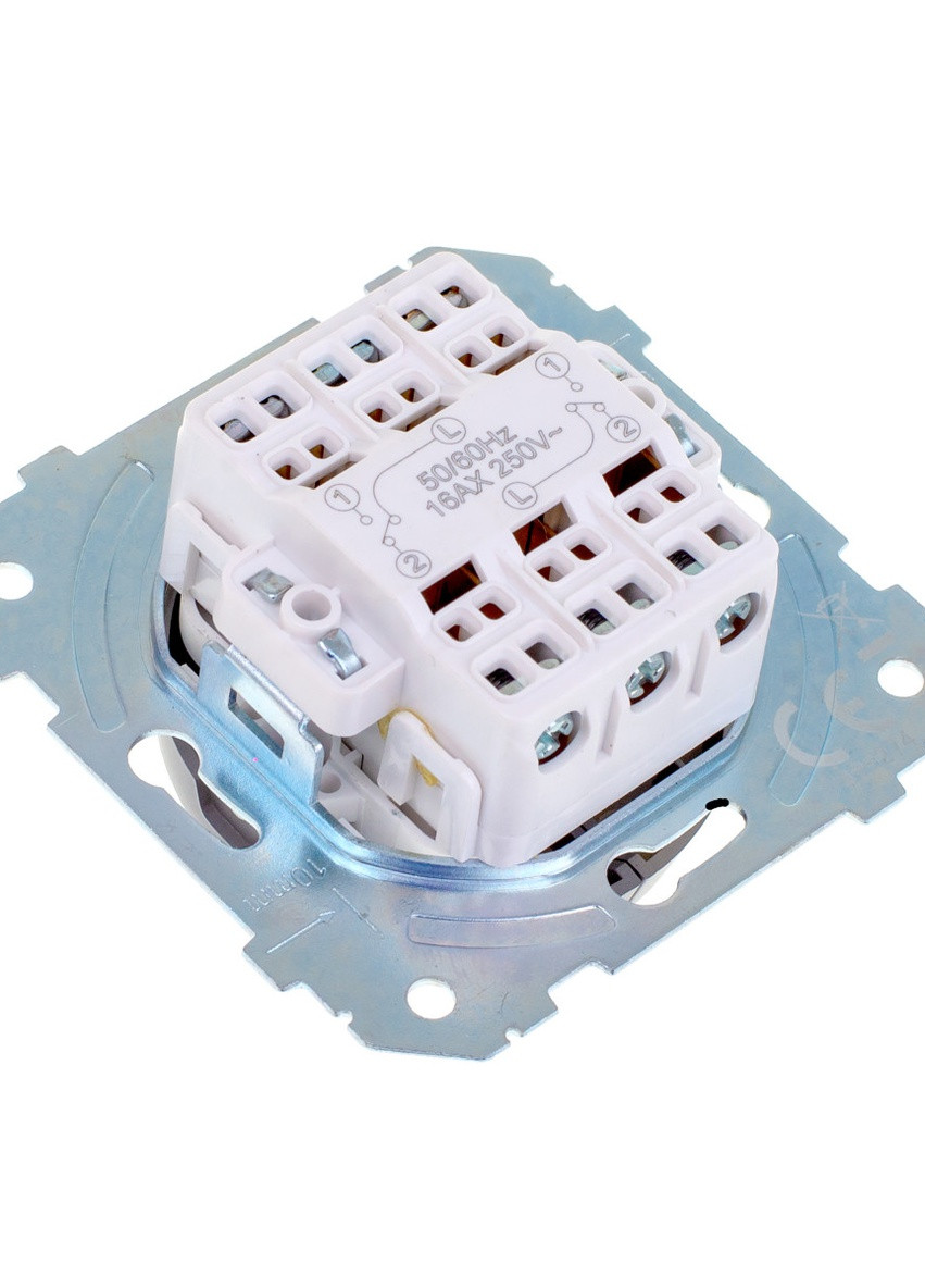 Выключатель двухклавишный серый WB-2V2 Grey Brille (258288624)