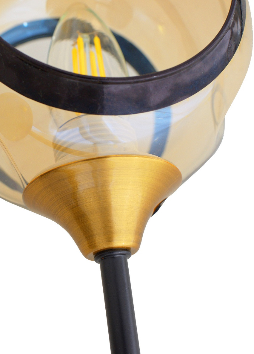 Стельова люстра в стилі лофт BR-01 691C/5 E27 BK/JGT Brille (258288666)