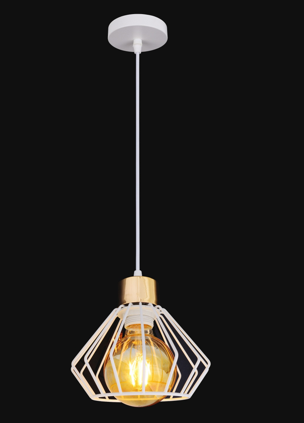 Подвесная люстра с плафоном решеткой BL-393S/1 E27 WH/G Brille (258288805)