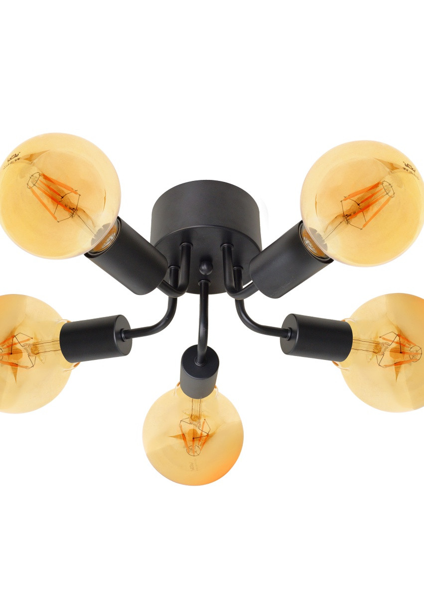 Чорна люстра лофт BL-698С/5 E27 BK Brille (258288736)