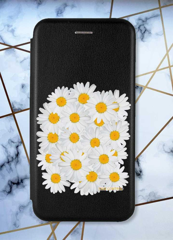 Чехол-книжка с рисунком для Samsung Galaxy A52 (A525) Чёрный; Букет ромашек (принт 40) G-Case (258288599)