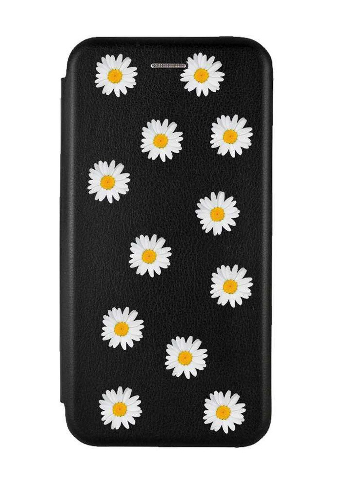 Чехол-книжка с рисунком для Samsung Galaxy A32 Чёрный; Фон ромашки (принт 41) G-Case (258288451)