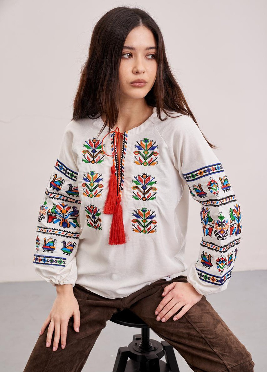 Жіноча вишиванка "Подільська" (біла) MEREZHKA (258288546)