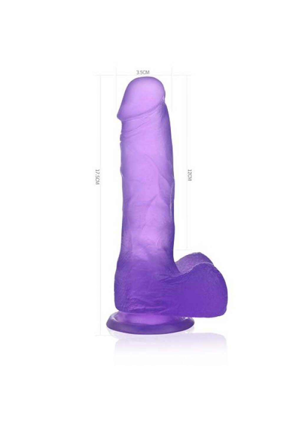 Силиконовый фаллоимитатор фиолетовый Jelly Studs Crystal Dildo Medium Lovetoy (258291114)