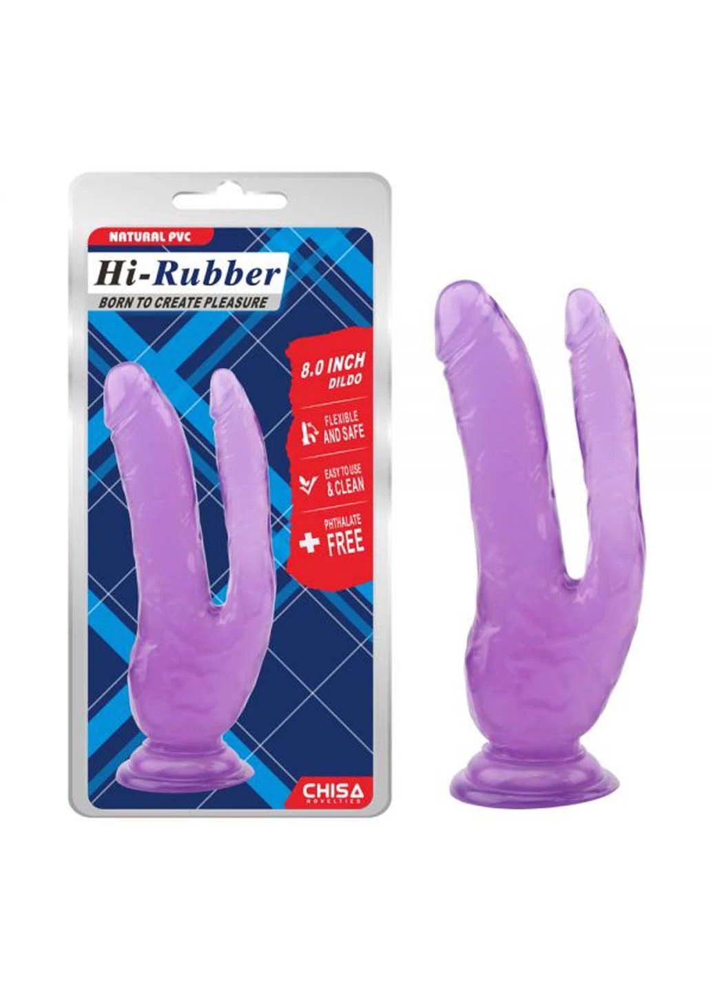 Двойной фаллоимитатор на присоске Dildo 8 inch Chisa (258290712)