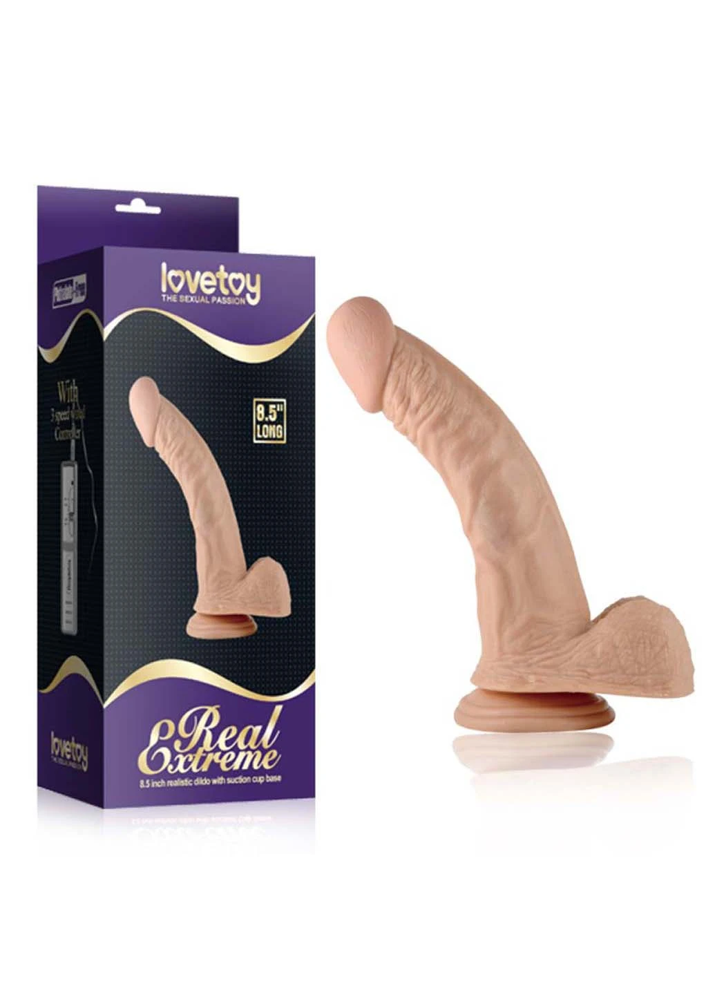 Фаллоимитатор на присоске Real Extreme Dildo 8.5 Lovetoy (258290942)