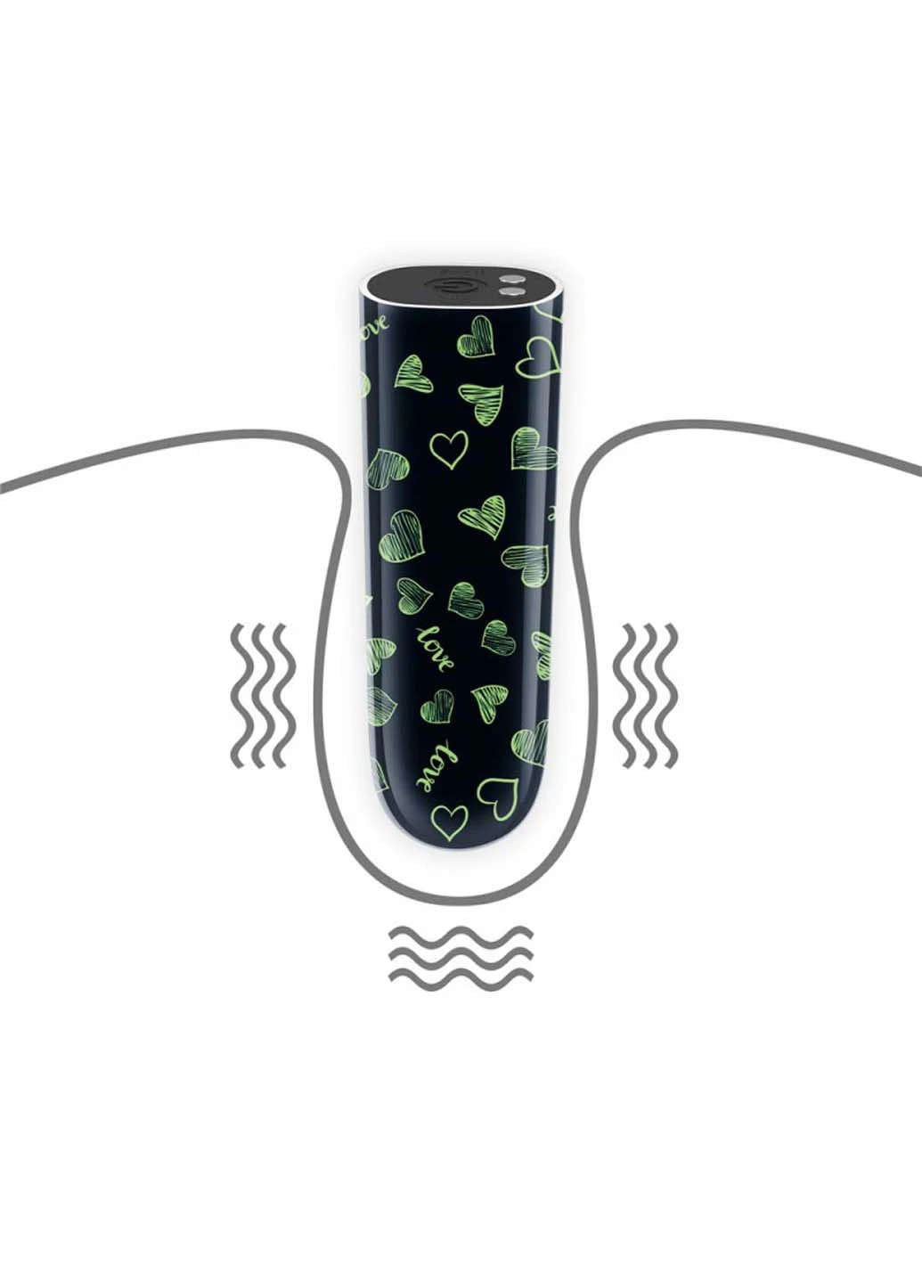 Компактный вибратор Rechargeable Glow-in-the-dark Heart Massager Lovetoy (258290905)
