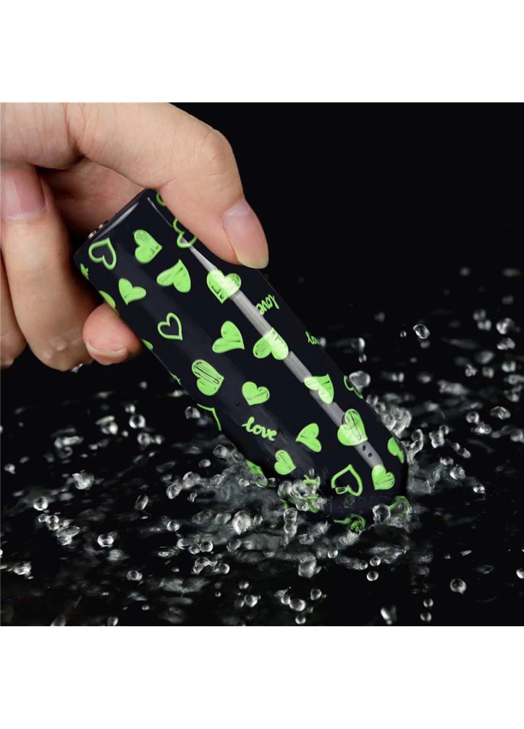 Компактный вибратор Rechargeable Glow-in-the-dark Heart Massager Lovetoy (258290905)