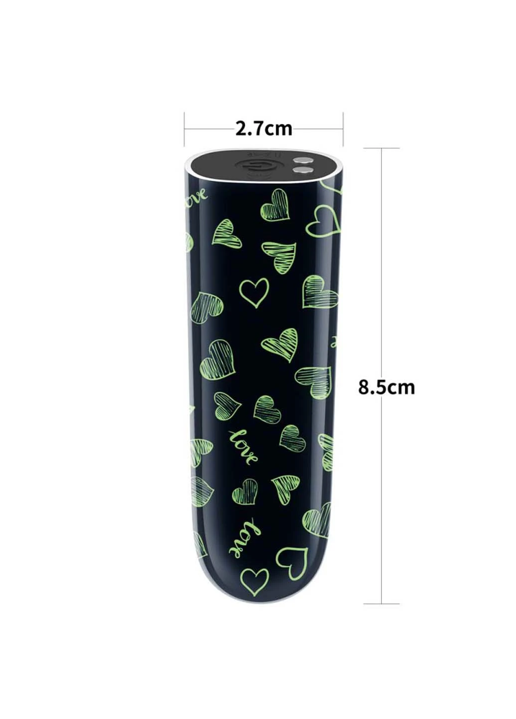 Компактный вибратор Rechargeable Glow-in-the-dark Heart Massager Lovetoy (258290905)