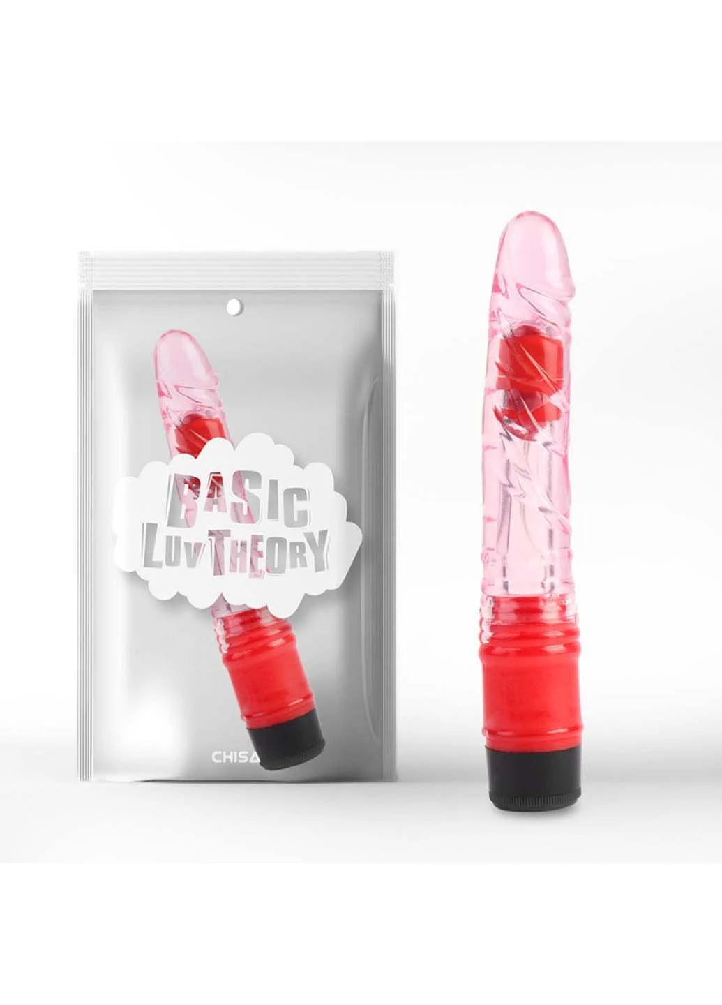 Вібратор мультишвидкісний прозорий Realistic Vibe Pink 8.8 Chisa (258290757)