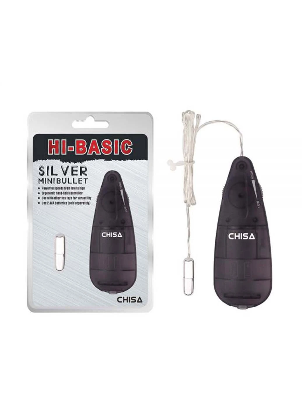 Віброкуль з пультом управління Silver Mini Bullet Chisa (258290707)