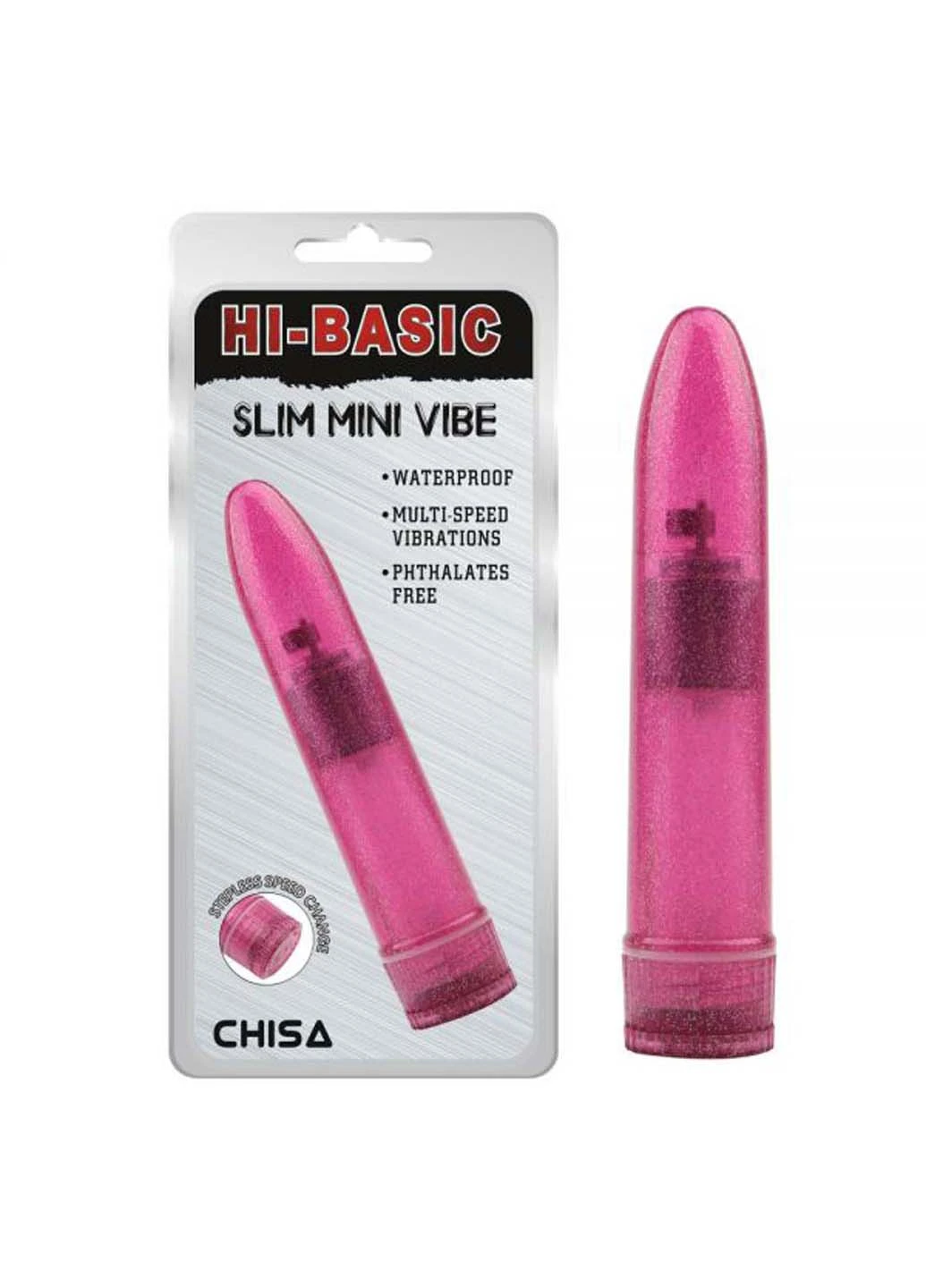 Пластиковий вібратор Рожевий Slim Mini Vibe Chisa (258290789)