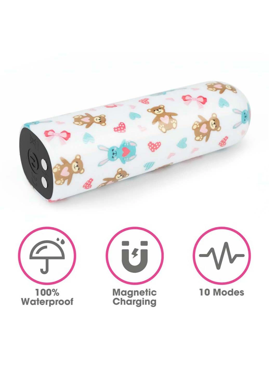 Компактный вибратор с принтом Rechargeable Bear Massager Lovetoy (258290901)
