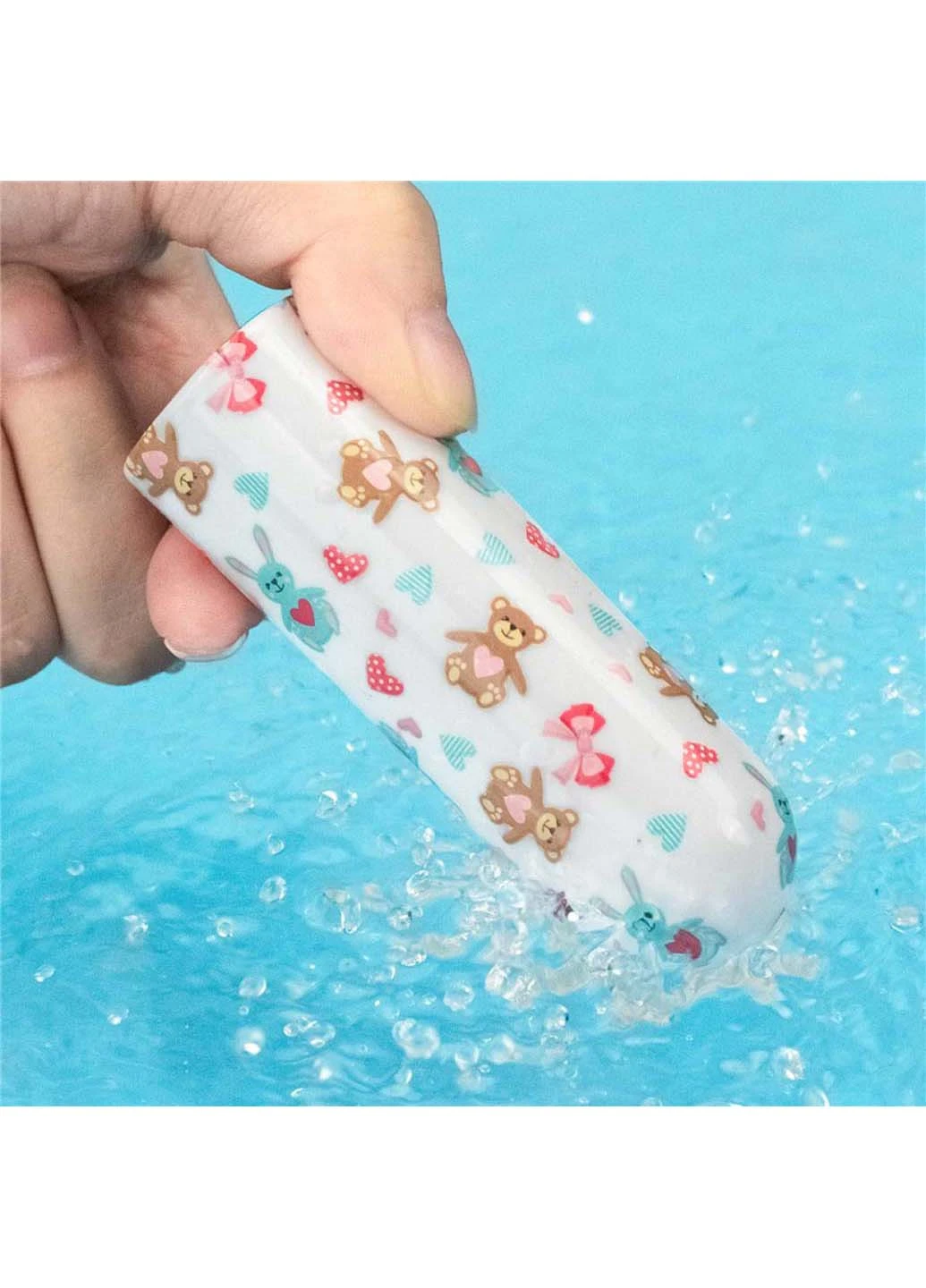 Компактный вибратор с принтом Rechargeable Bear Massager Lovetoy (258290901)