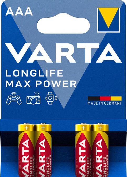 Батарейка MAX T./LONGLIFE MAX POWER AAA alkaline bli 4 Varta (258297695)