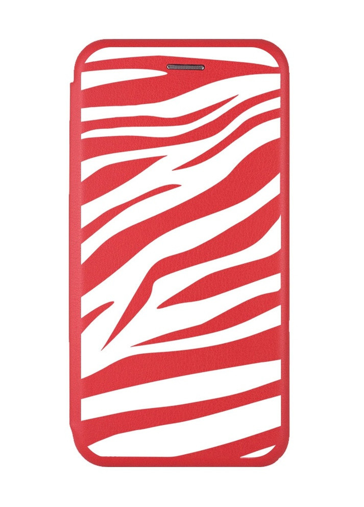 Чехол-книжка с рисунком для Samsung Galaxy A03 (A035) Красный; Фон Зебра (принт 91) G-Case (258309762)