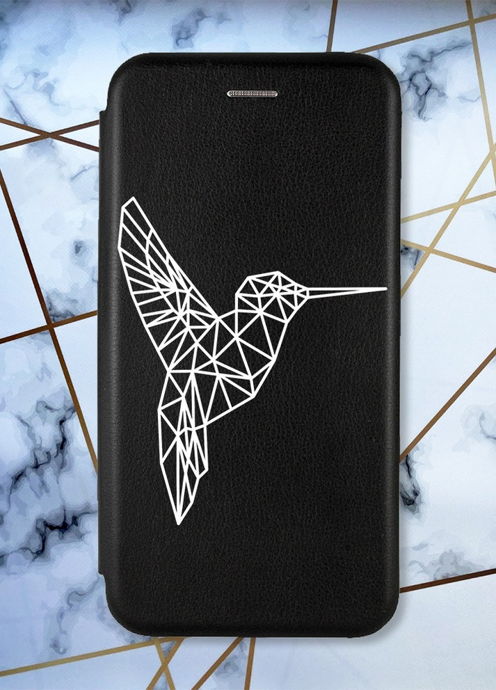 Чехол-книжка с рисунком для Samsung Galaxy A52 (A525) Чёрный; Колибри (принт 123) G-Case (258308731)