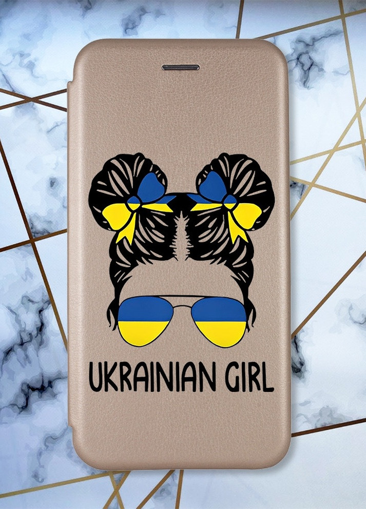 Чохол-книжка з малюнком для Samsung Galaxy A52 Золотий; Українська дівчина (принт 113) G-Case (258306615)