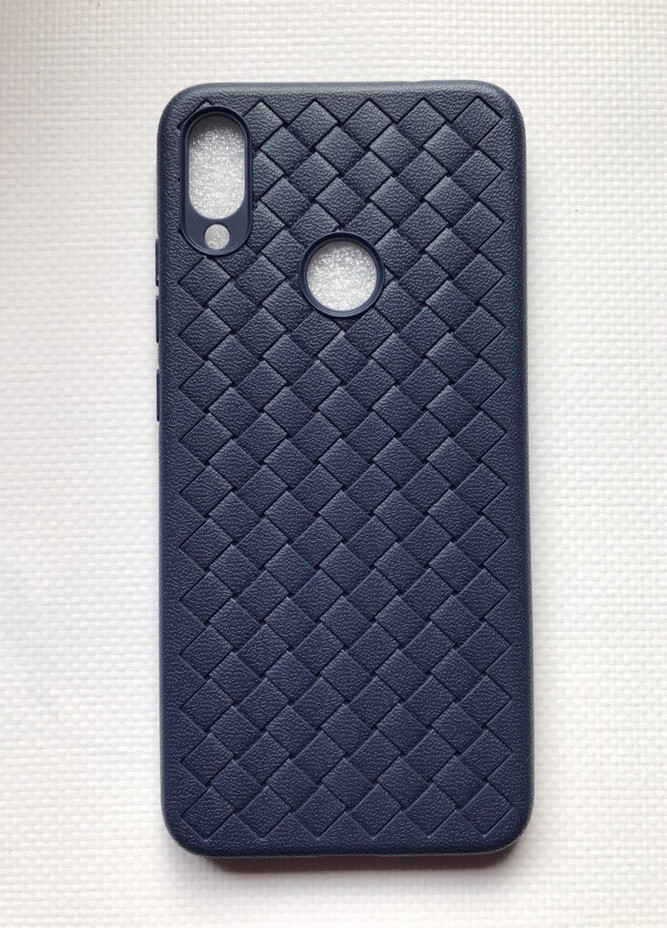 Чохол з плетінням під шкіру для Xiaomi Redmi Note 7 Pro (Синій) Creative (258308587)