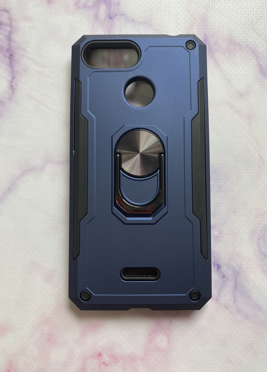 Силіконовий чохол Hard Defence Series з кільцем-підставкою для Xiaomi Redmi 6 Синій Creative (258308679)