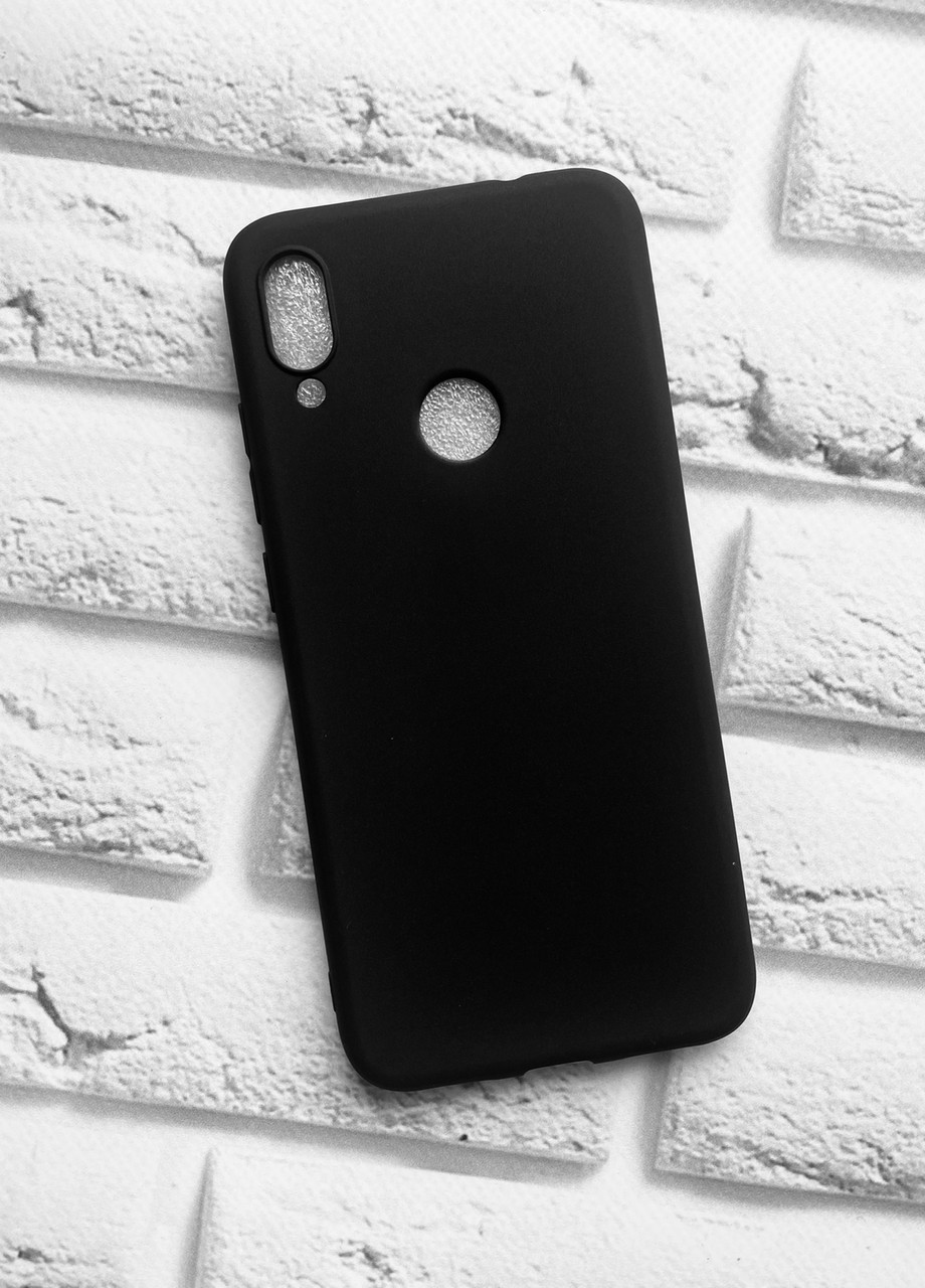 Силиконовый матовый чехол для Xiaomi Redmi Note 7 Черный Creative (258309452)