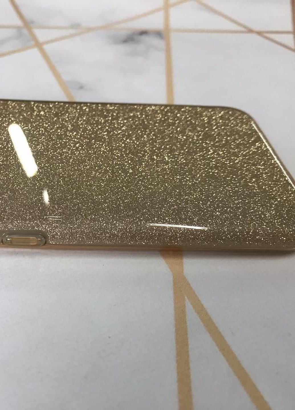 Силиконовый чехол с блестками для Xiaomi Redmi Note 8 Золотой Creative (258306264)