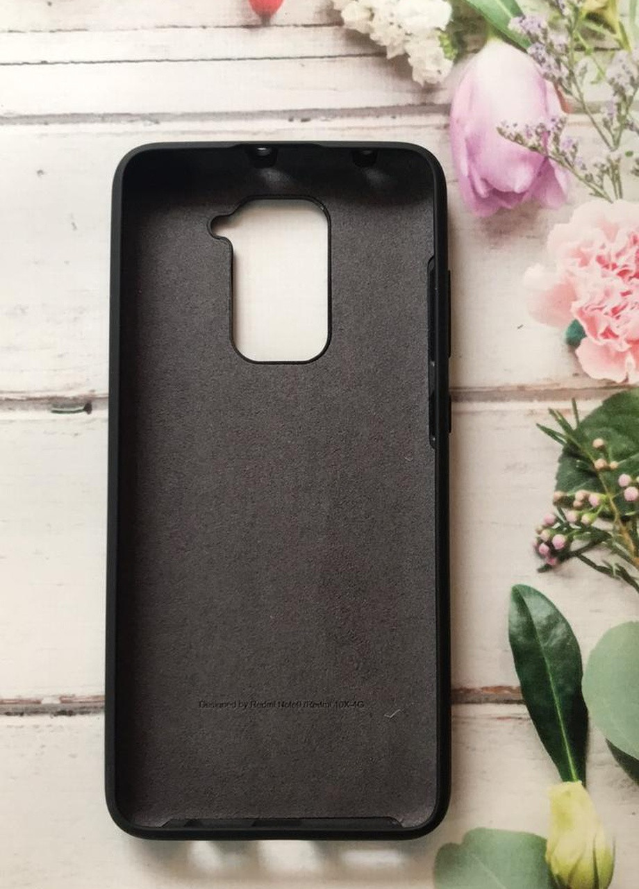 Силиконовий чохол Silicone Case для Xiaomi Redmi Note 9 Чорний Creative (258307898)