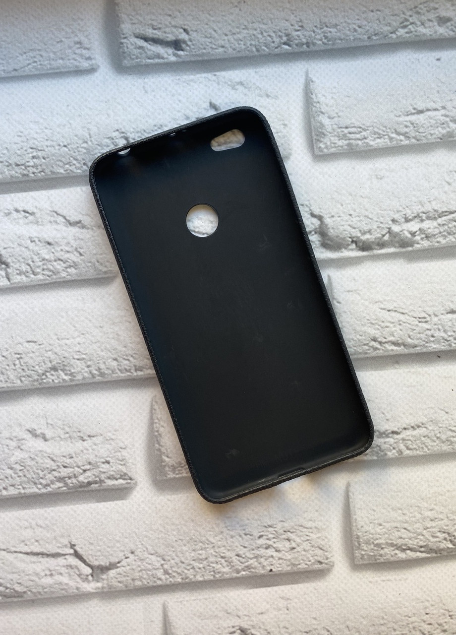 Силиконовый чехол с тиснением для Xiaomi Redmi Note 5A Черный Creative (258306102)