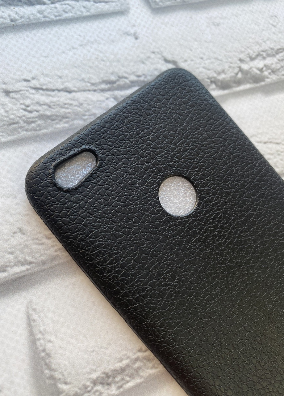 Силіконовий чохол з тисненням для Xiaomi Redmi Note 5A Чорний Creative (258306102)