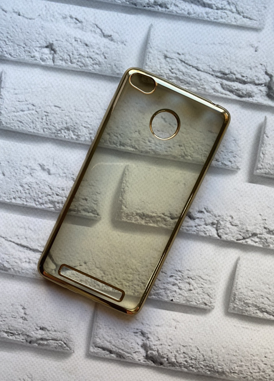Силіконовий чохол для Xiaomi Redmi 3s З золотим ободком Creative (258306126)