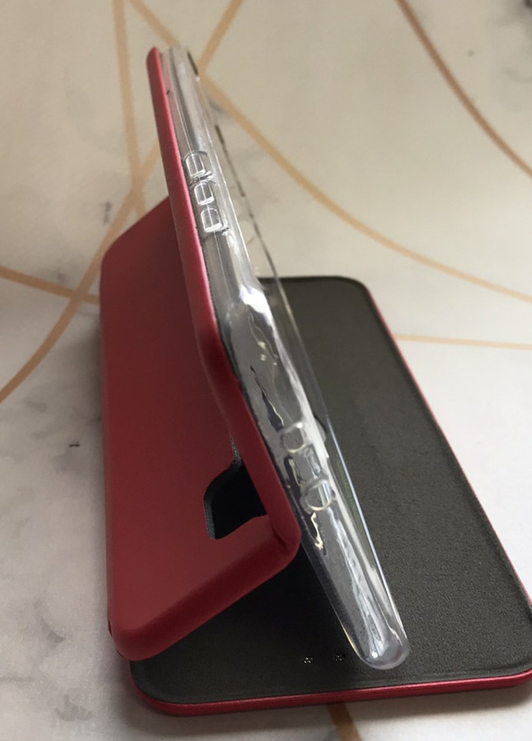 Чехол-книжка с рисунком для Xiaomi Redmi 9 Красный; Единорог (принт 102) Creative (258307177)