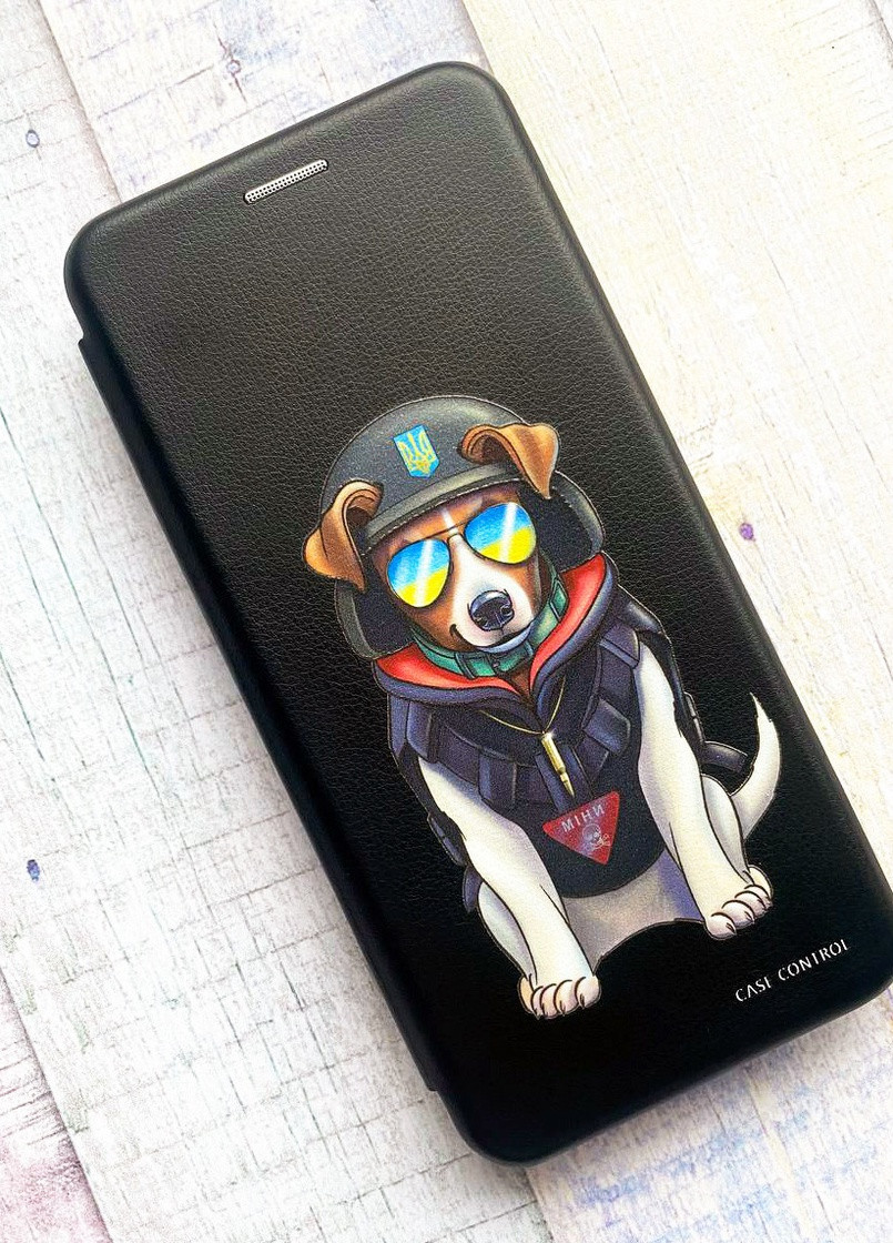 Чохол-книжка з малюнком для Xiaomi Redmi Note 8T Чорний; Патрон (патріотичний принт 4) Creative (258310386)