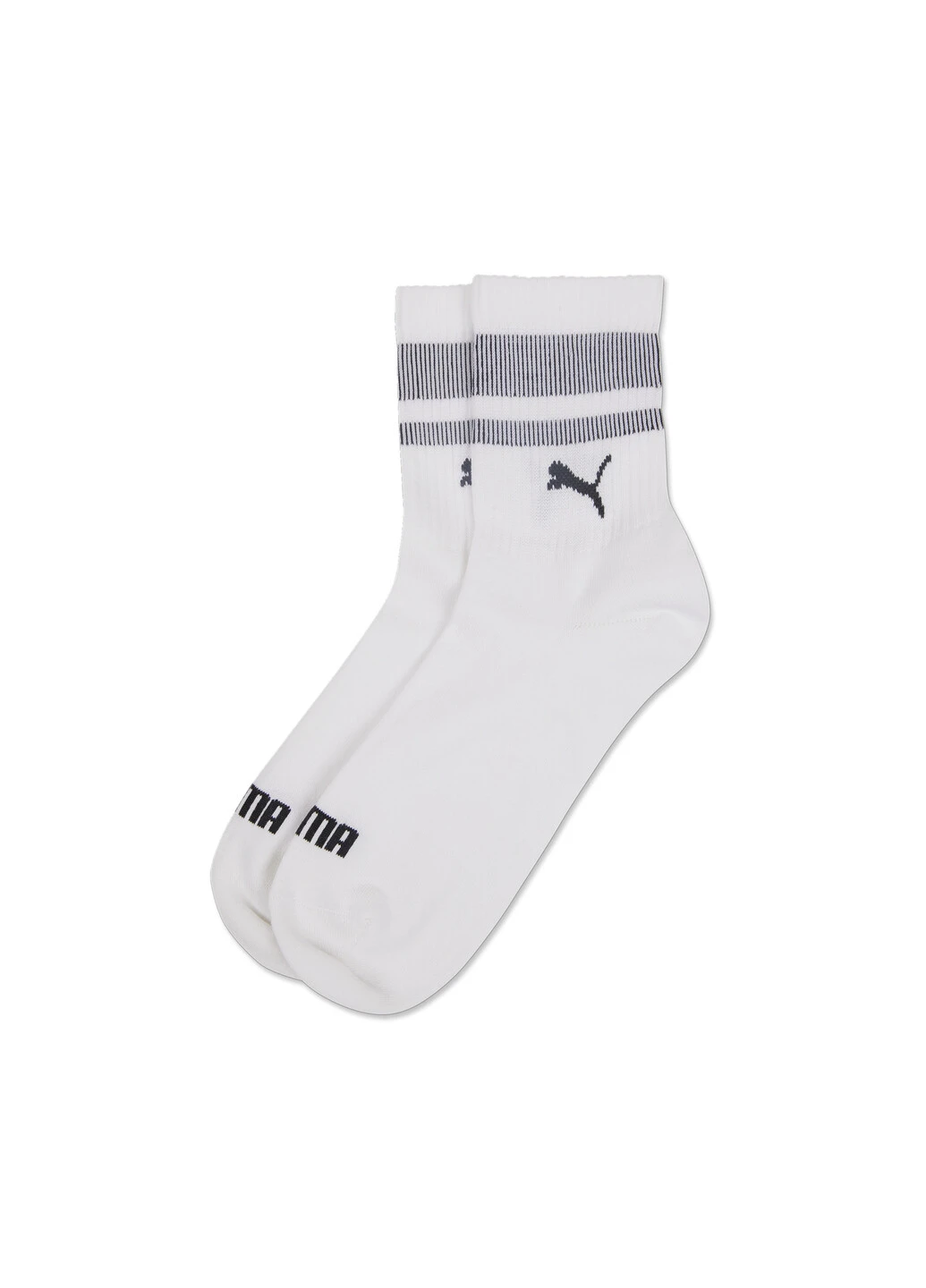 Белые носки unisex heritage short crew socks 2 pack Puma однотонные (258317137)
