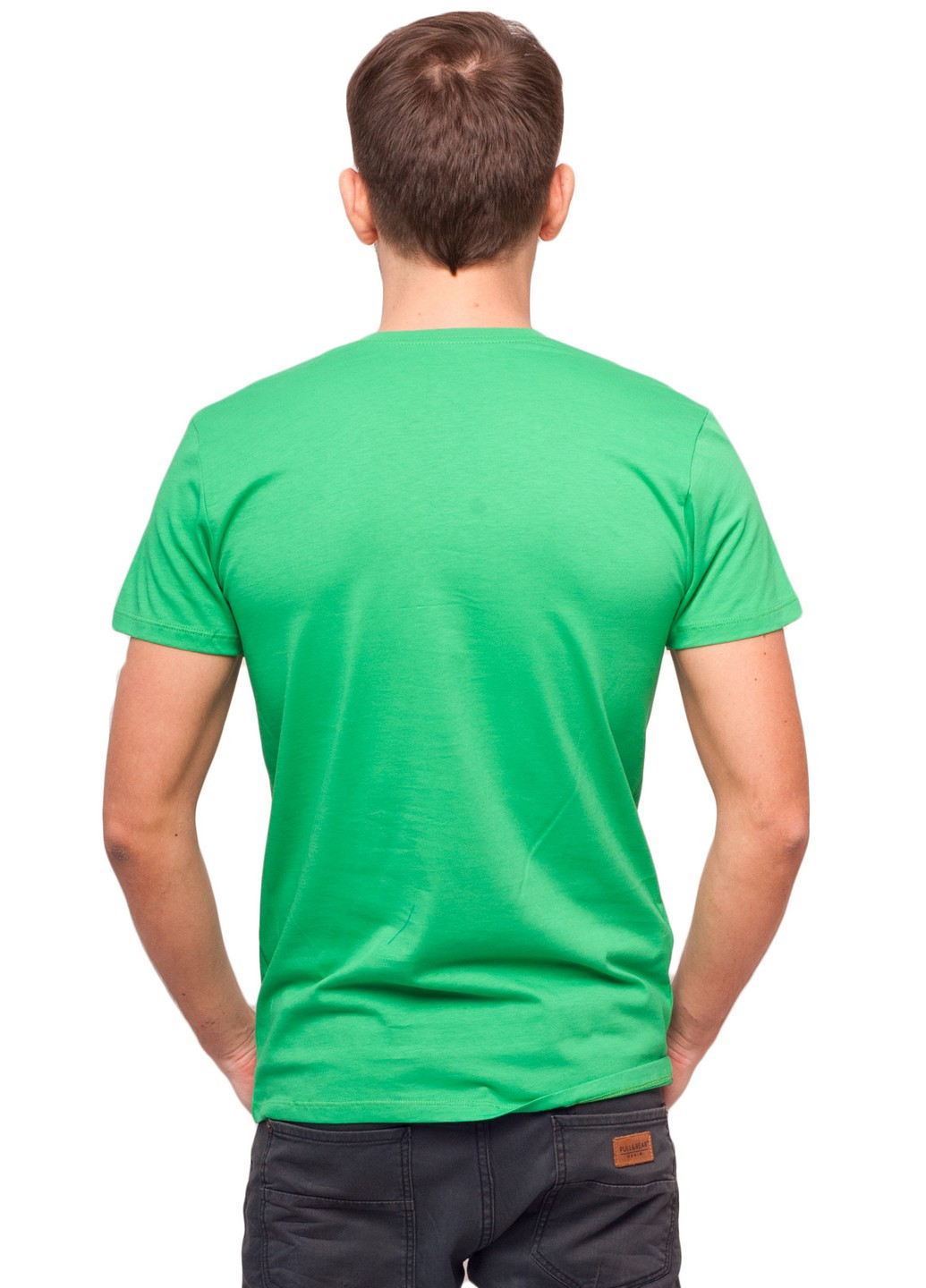 Зеленая футболка мужская Наталюкс 12-1338
