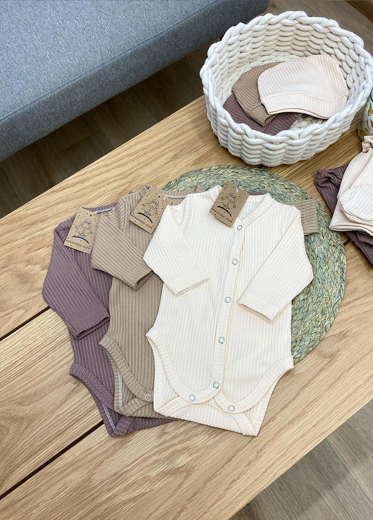 Персиковый демисезонный набор в роддом для новорожденного Баранчик БО