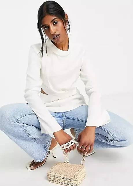 Белая блуза Topshop