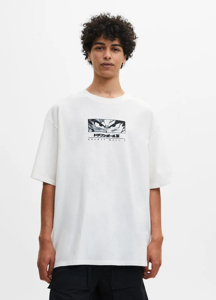 Біла футболка Pull & Bear