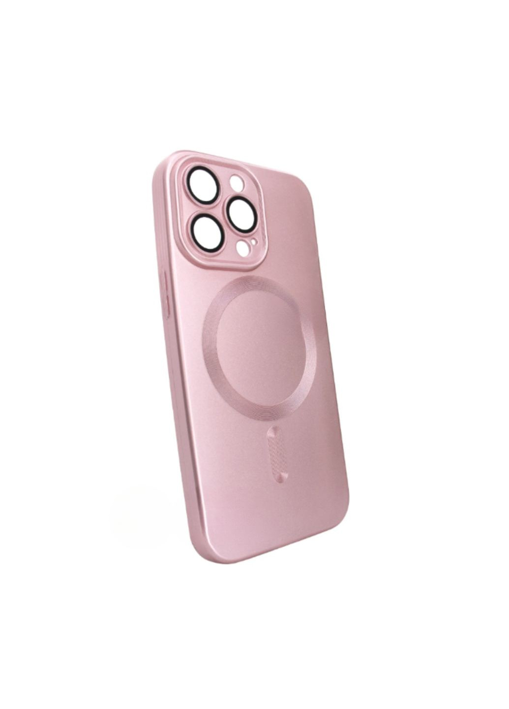 Чохол матовий Silicone with MagSafe для iPhone 14 Pro із захісними лінзами на камеру Pink No Brand (258386597)