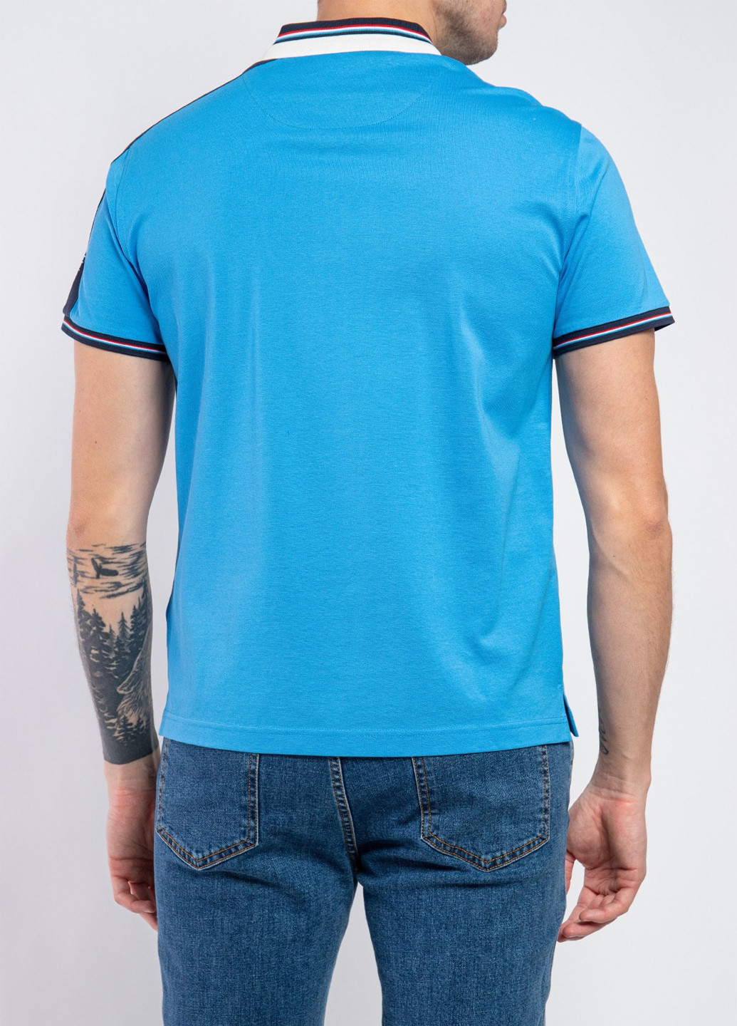 Голубой футболка-поло для мужчин Harmont & Blaine