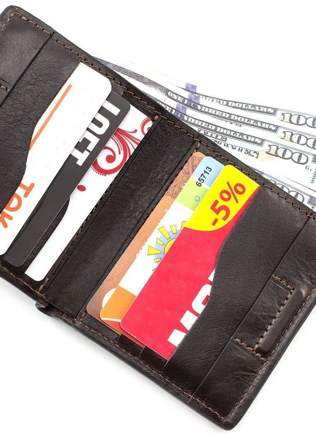 Чоловічий шкіряний гаманець 11,5х11,5х3 см Grande Pelle (258363749)