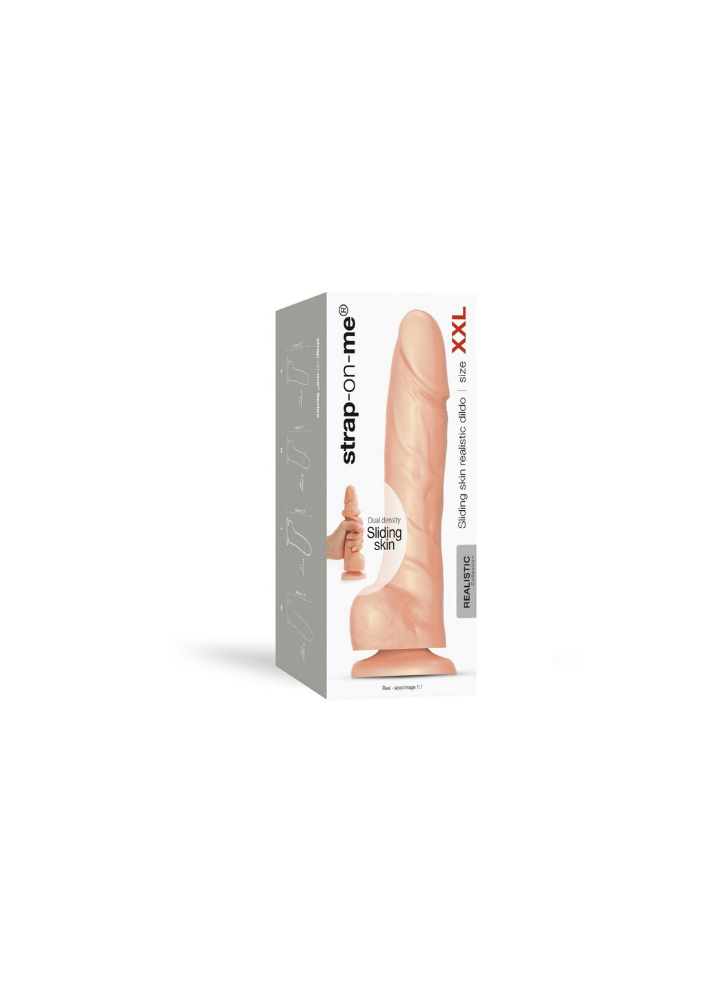 Реалістичний фалоімітатор Sliding Skin Realistic Dildo Vanille, рухливий ефект Strap-On-Me (258353320)